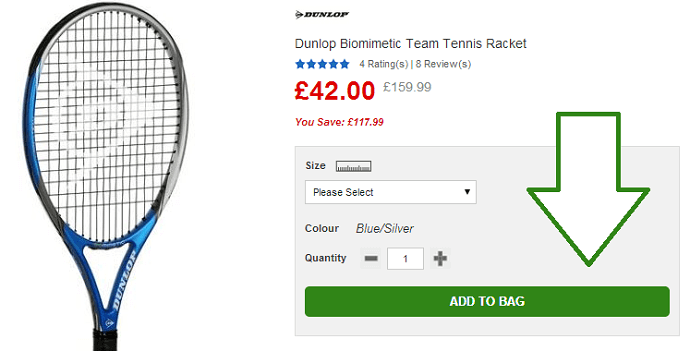 Add to bag button Add to bag button