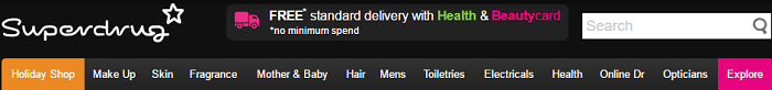 Superdrug website Superdrug website
