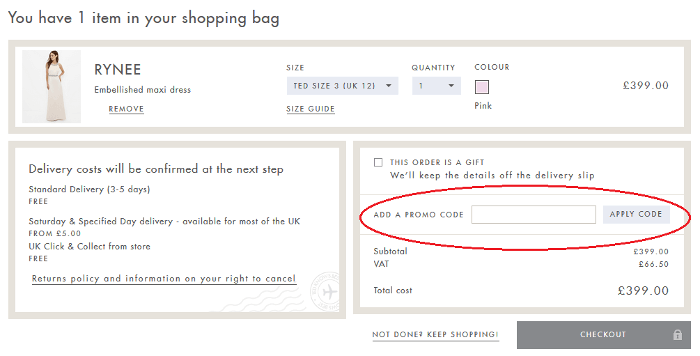 Ted Baker shopping bag Ted Baker shopping bag