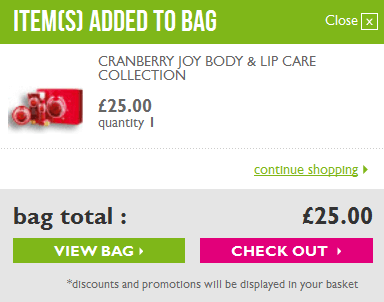 The Body Shop bag total The Body Shop bag total