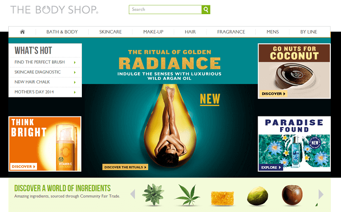 The Body Shop online store The Body Shop online store