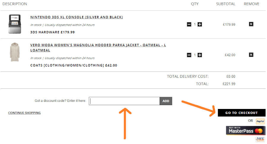 The Hut code box The Hut code box