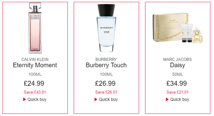 The Perfume Shop sales The Perfume Shop sales