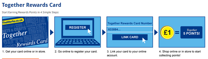 The Works rewards card The Works rewards card