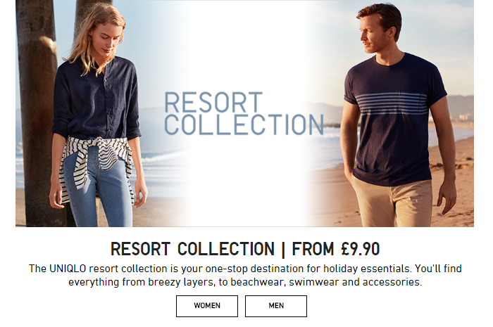 Resort feeling with clothes from Uniqlo