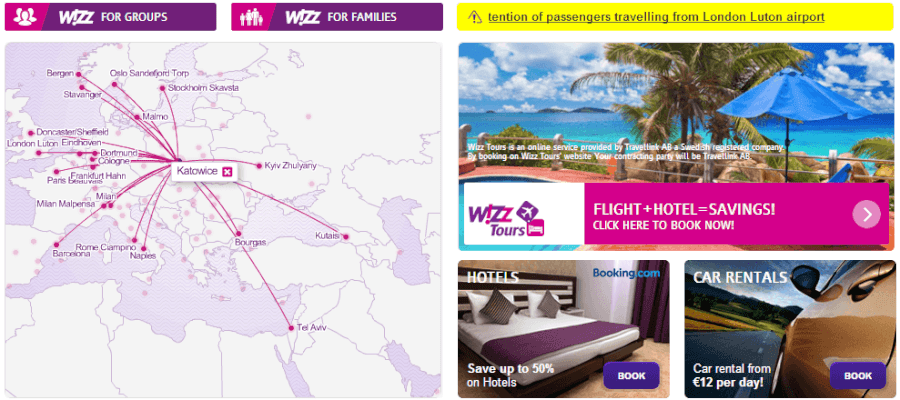 Wizzair website Wizzair website