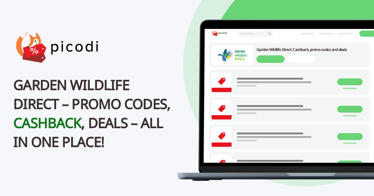 Garden Wildlife Direct discount code August 2024 Picodi UK