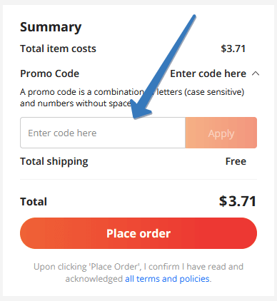 How to use an AliExpress promo code