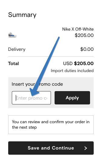 How to use an Farfetch promo code