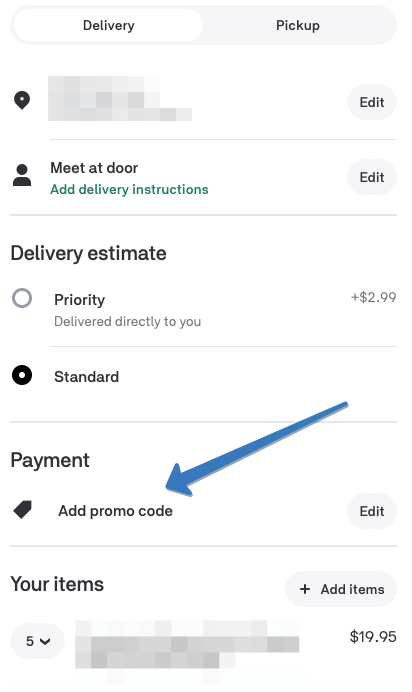 How to use an Postmates promo code