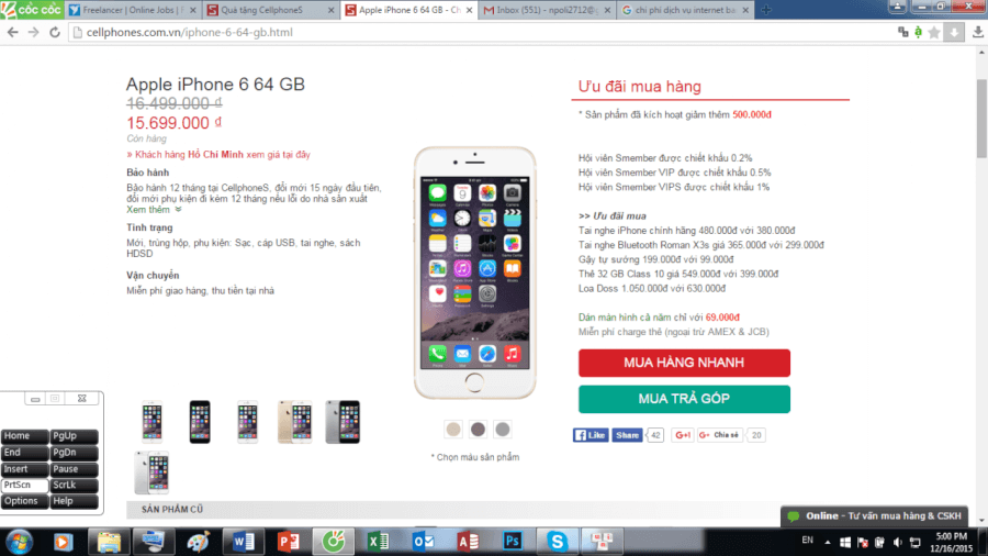 Cellphones hạ giá
