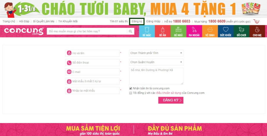 Con Cưng chào hàng khuyến mãi