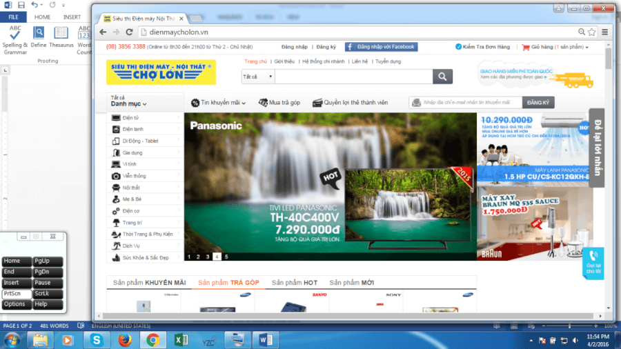 Điện Máy Chợ Lớn chào hàng