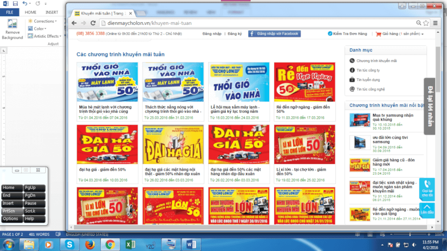 Điện Máy Chợ Lớn chào hàng khuyến mãi