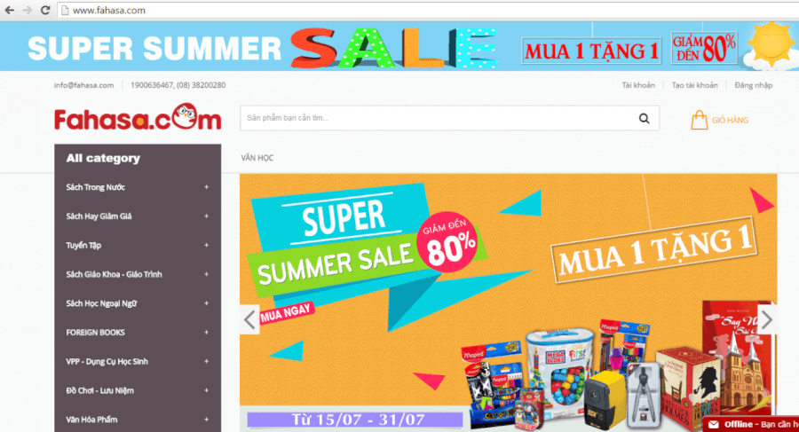 Fahasa chào hàng