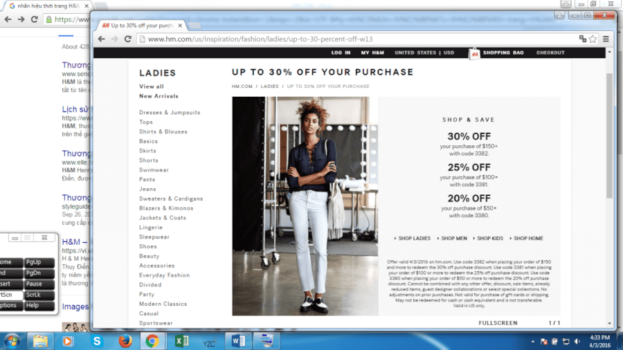 H&M chào hàng khuyến mãi