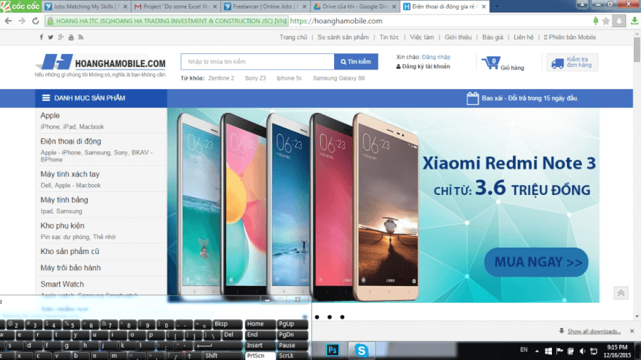 Hoanghamobile chào hàng