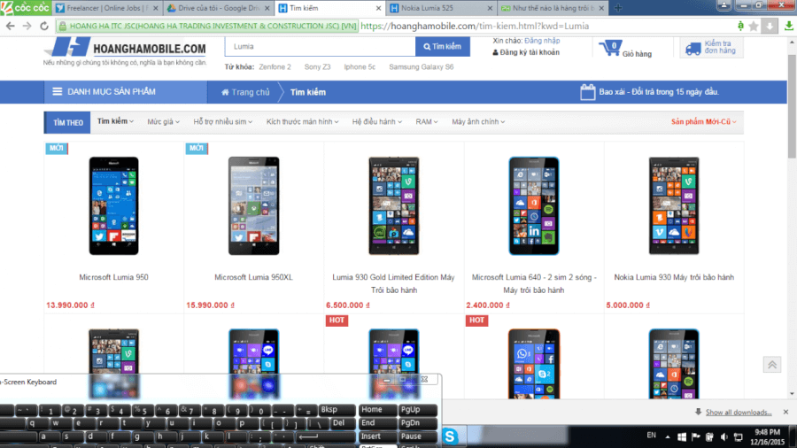 Hoanghamobile hạ giá