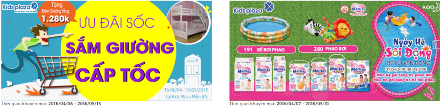 KIDS PLAZA chào hàng khuyến mãi