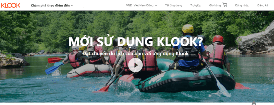 Đặt những hoạt động du lịch lý thú với Klook.