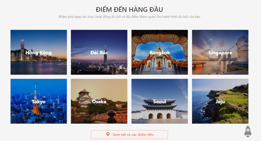 Các điểm đến du lịch nổi bật.