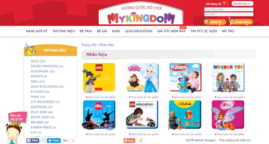 MyKingdom chào hàng