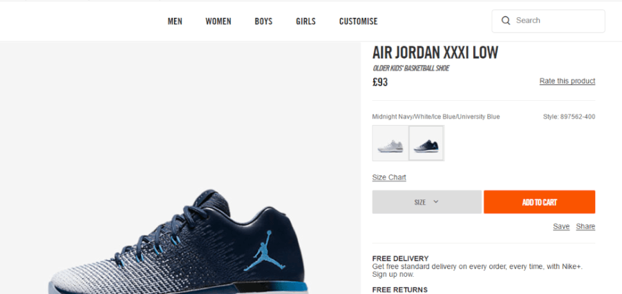 Nike chào hàng khuyến mãi