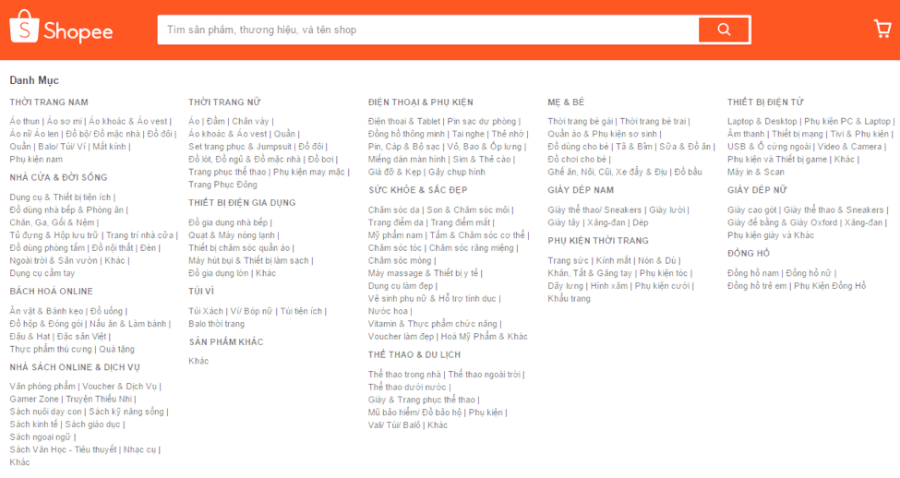 Shopee Thể loại