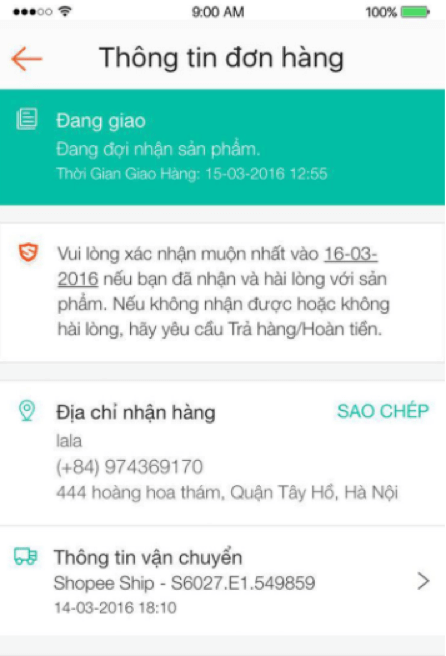 Shopee vận chuyển