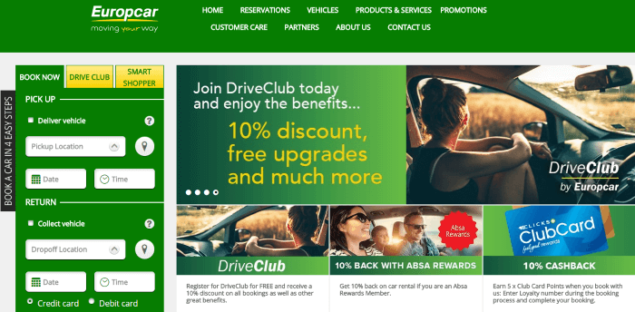 SA Europcar home page SA Europcar home page