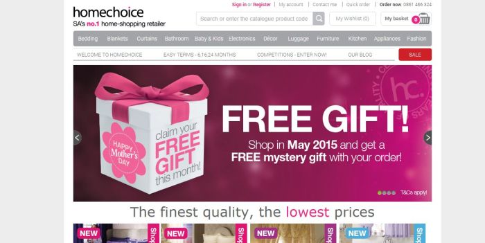 HomeChoice sale | 60% | January 2018 | Look! - Picodi South Africa