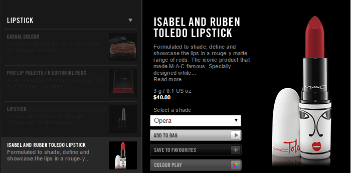 Isabel and Ruben Toledo Lipstic Isabel and Ruben Toledo Lipstic