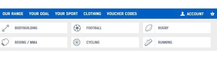 MyProtein Categories