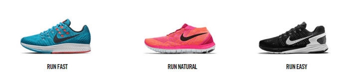 Nike's running collection