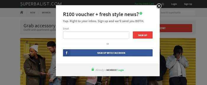 get a voucher from Superbalist grab a voucher at Superbalist