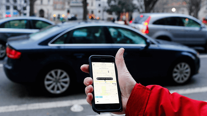 ZA Uber App in the city ZA Uber App in the city